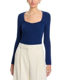 Elie Tahari The Sydney Sweetheart Neck Sweater Bloomingdales at Bloomingdales