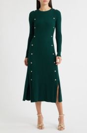 Elie Tahari The Tamara Long Sleeve A-Line Dress at Nordstrom