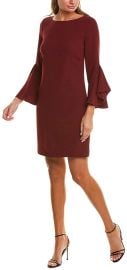 Elie Tahari Womens Dori Bell Sleeves Sheath Cocktail Dress at Amazon