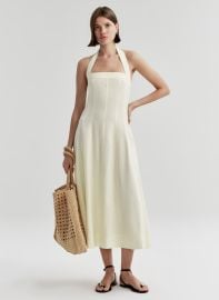 Elinor Linen Midi Halter Dress at A.L.C.