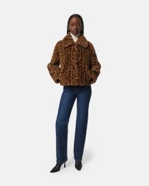 Elis Faux Fur Coat in Leopard at Apparis