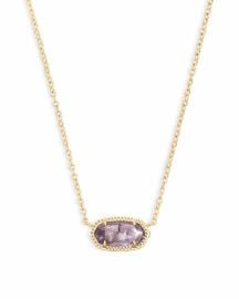 Elisa Gold Pendant Necklace in Amethyst at Kendra Scott