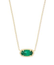 Elisa Gold Pendant Necklace in Emerald Cats Eye Kendra Scott at Kendra Scott