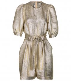 Elisa Metallic Belted Romper by Stella McCartney at Mytheresa