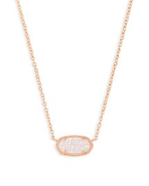 Elisa Rose Gold Pendant Necklace in Drusy Kendra Scott at Kendra Scott