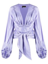 Elisabetta Franchi Silk Wraparound Blouse - at Farfetch