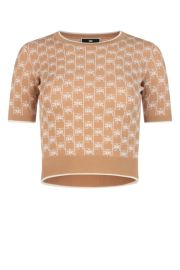 Elisabetta Franchi Two Toned Knitted Top at Cettire