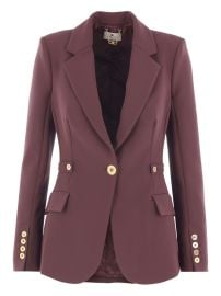 Elisabetta Franchi padded-shoulders Blazer Red at Farfetch