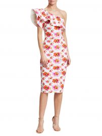 Elisse Print Ruffle Cocktail Dress by Chiara Boni La Petite at Saks Off 5th