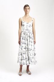 Elita A Shoestring Strap Dress  Blue Boats California Pop at Emilia Wickstead