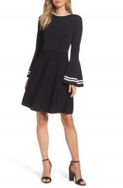 Eliza J Bell Sleeve Fit   Flare Dress at Nordstrom