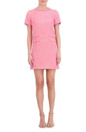 Eliza J Braid Detail Tweed Dress in Pink at Nordstrom