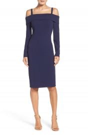 Eliza J Cold Shoulder Sheath Dress at Nordstrom