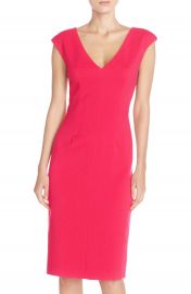 Eliza J Crepe Sheath Dress  Regular   Petite at Nordstrom