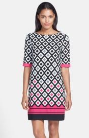 Eliza J Diamond Print Jersey Shift Dress at Nordstrom