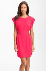 Eliza J Drape Sleeve Sash Belt Dress at Nordstrom