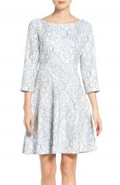 Eliza J Embroidered Floral Fit   Flare Dress  Regular   Petite at Nordstrom