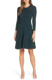 Eliza J Fit Flare Sweater Dress at Nordstrom