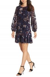 Eliza J Floral Chiffon Shift Dress   Nordstrom at Nordstrom