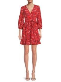 Eliza J Floral Print Belted Dress on SALE at Saks Off 5th