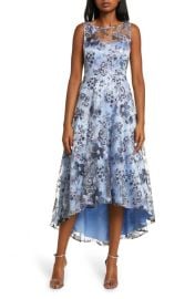 Eliza J Illusion Neck High/Low Dress at Nordstrom