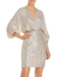 Eliza J Long Sleeved Sequinned Dress   Bloomingdales at Bloomingdales