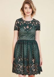 Eliza J Luxuriant Lace Mini Dress at Modcloth