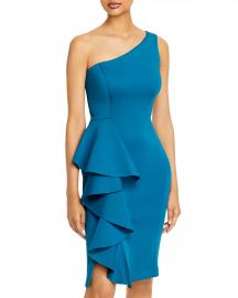 Eliza J One Shoulder Ruffle Dress at Bloomingdales