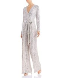 Eliza J Sequined Faux-Wrap Jumpsuit   Bloomingdales at Bloomingdales