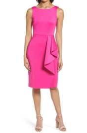 Eliza J Sleeveless Ruffle Sheath Dress at Nordstrom