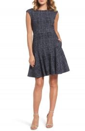 Eliza J Tweed Fit   Flare Dress  Regular   Petite at Nordstrom