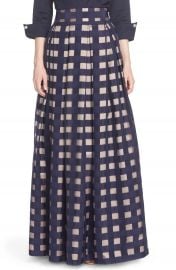 Eliza J Windowpane Satin Ball Skirt at Nordstrom