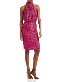 Eliza J Womens High-neck Embellished Cocktail and Party Dress ShopSimon at Shop Simon