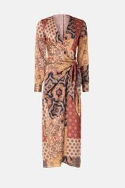Eliza Patchwork Wrap Dress by MISA Los Angeles Rent the Runway at Rent the Runway