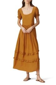 Eliza Ruffle Maxi Dress by The Odells at Rent The Runway