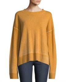 Elizabeth  amp  James Oliver Crewneck Dropped-Shoulder Cashmere Pullover Sweater at Neiman Marcus