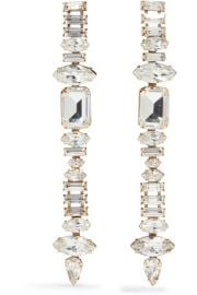 Elizabeth Cole 24 Karat Gold Plated Crystal Earrings at The Outnet