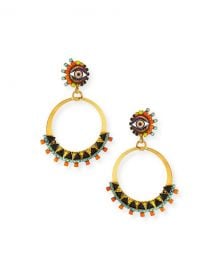 Elizabeth Cole Brandyce Hoop Drop Earrings at Neiman Marcus