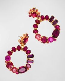 Elizabeth Cole Lylia Multi-Crystal Earrings at Neiman Marcus