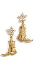 Elizabeth Cole These Boots Were Made for Walking Earrings Crystal One Size at Shopbop