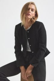 Elizabeth Peplum Jacket - Black Derek Lam at Derek Lam 10 Crosby