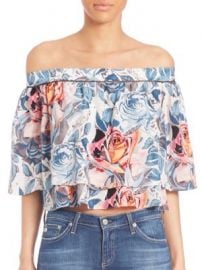 Elizabeth and James - Vanessa Silk Off-The-Shoulder Top at Saks Off 5th