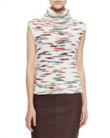 Elizabeth and James Sleeveless Turtleneck Sweater Ivory at Neiman Marcus