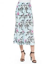 Elizabeth and James Trenton Floral Culottes Robins EggMulticolor at Neiman Marcus