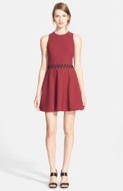 Elizabeth and James and39Carterand39 Lace-Up Detail Fit andamp Flare Dress at Nordstrom