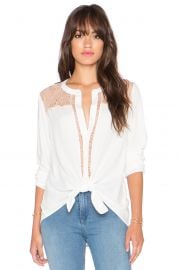 Ella Moss Stella Button Up Lace Blouse at Revolve