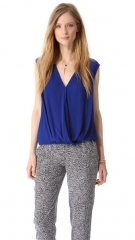 Ella Moss Stella Crepe Surplice Top at Shopbop