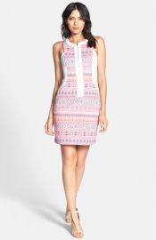 Ella Moss and39Pazand39 Print Front Zip Sheath Dress at Nordstrom