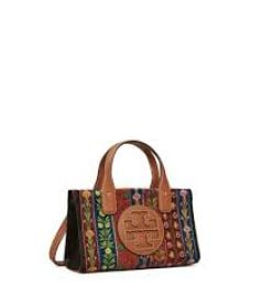 Ella Ribbon Patchwork Mini Tote at Tory Burch