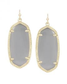 Elle Gold Drop Earrings In Slate Cats Eye by Kendra Scott at Kendra Scott